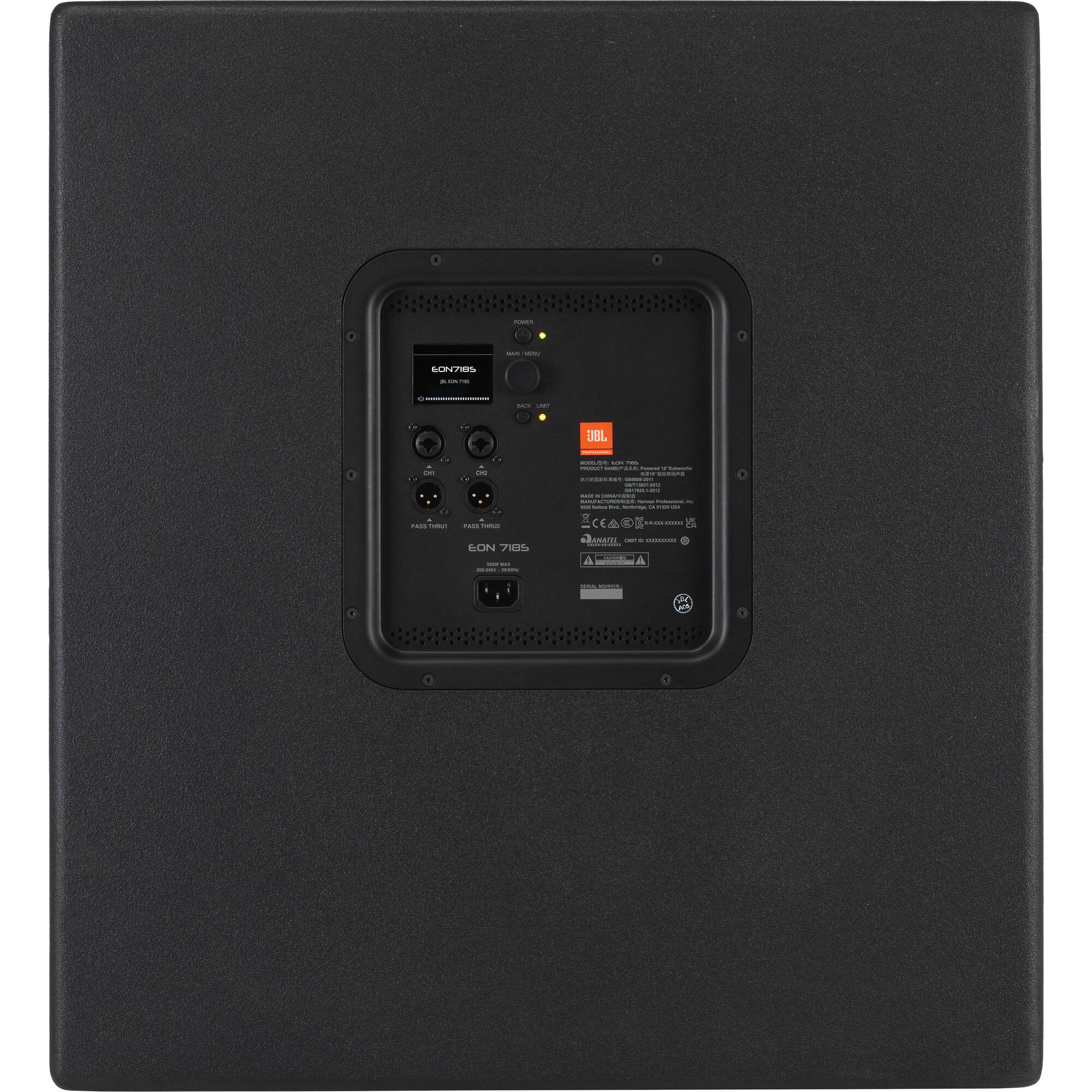 JBL EON718S 1500W 18" Powered Subwoofer with Bluetooth Control and DSP