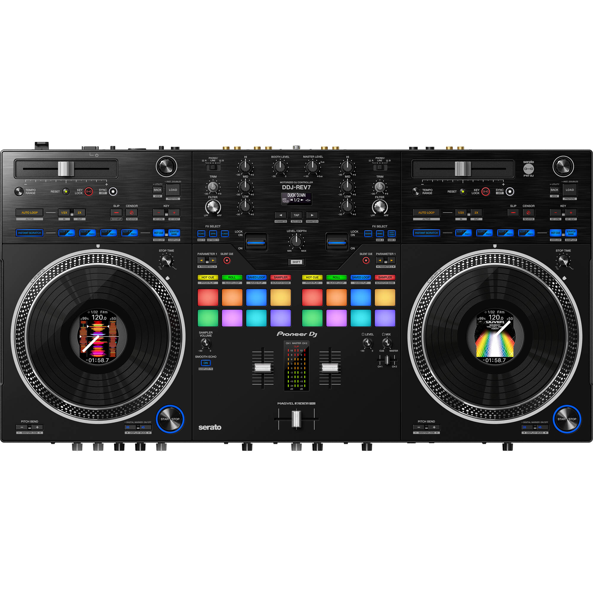 Pioneer DJ DDJ-REV7 2-Channel Serato DJ Pro Controller with Motorized Jog Wheels