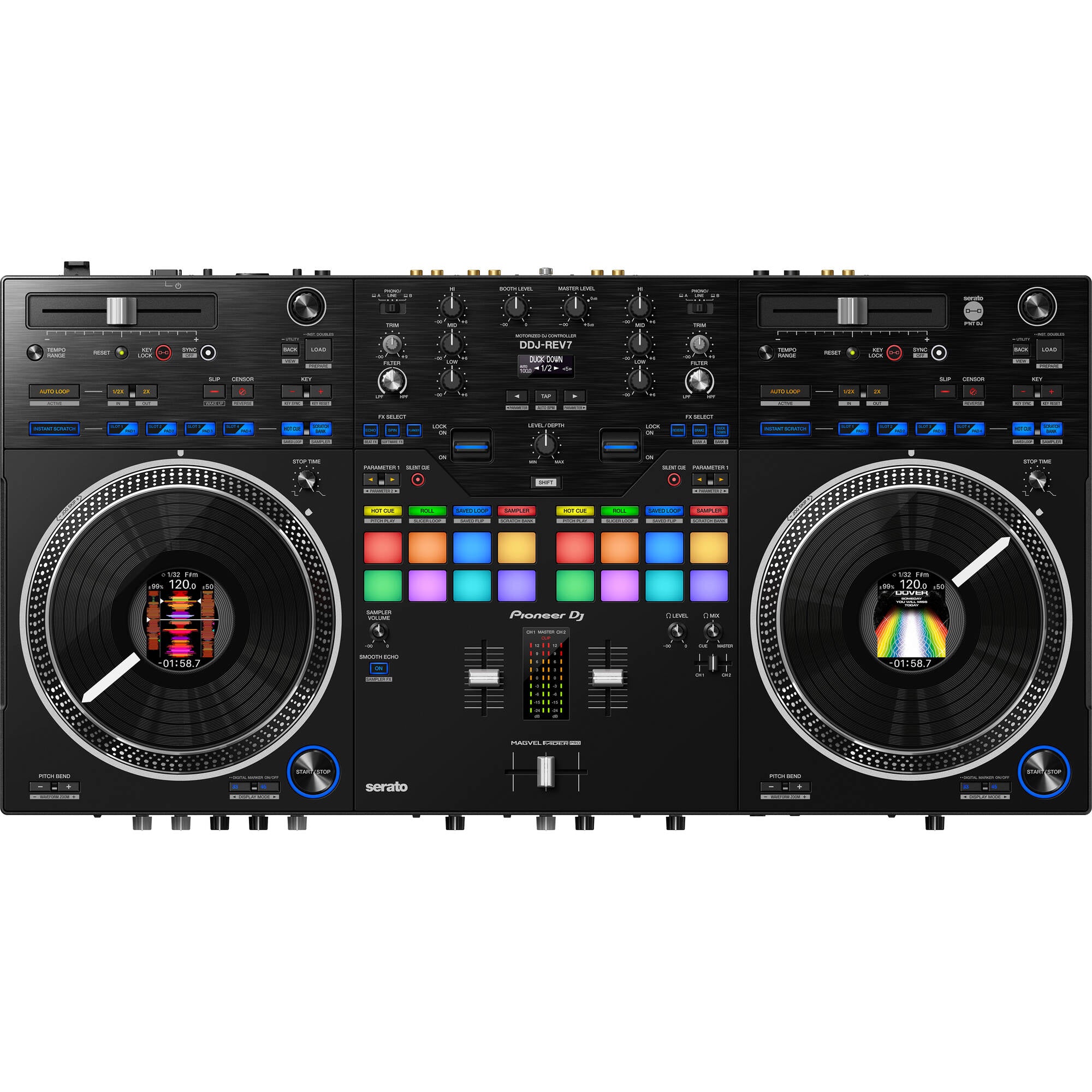 Pioneer DJ DDJ-REV7 2-Channel Serato DJ Pro Controller with Motorized Jog Wheels