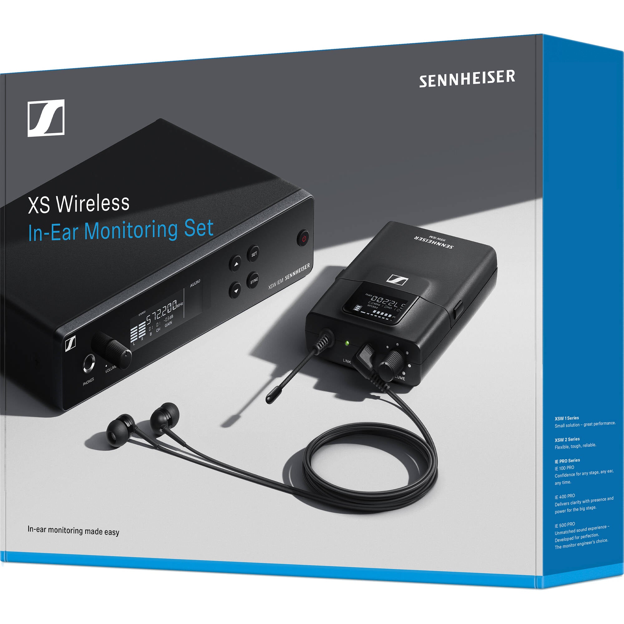 Sennheiser XSW IEM SET Stereo In-Ear Wireless Monitoring System (B: 572-596 MHz)