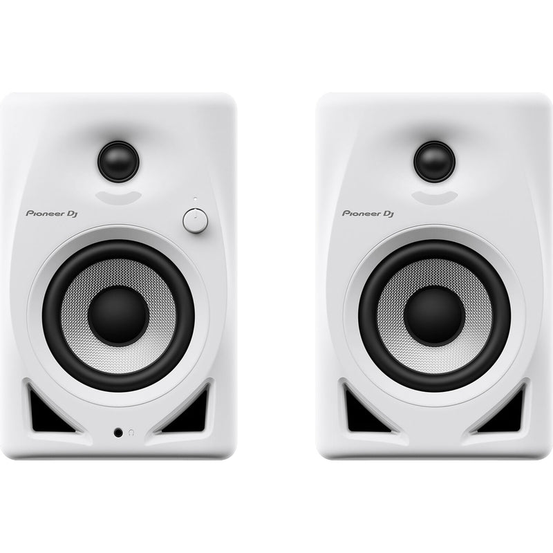 Pioneer DJ DM-40D Active 4" Two-Way Desktop Monitor Speakers (Pair, White)