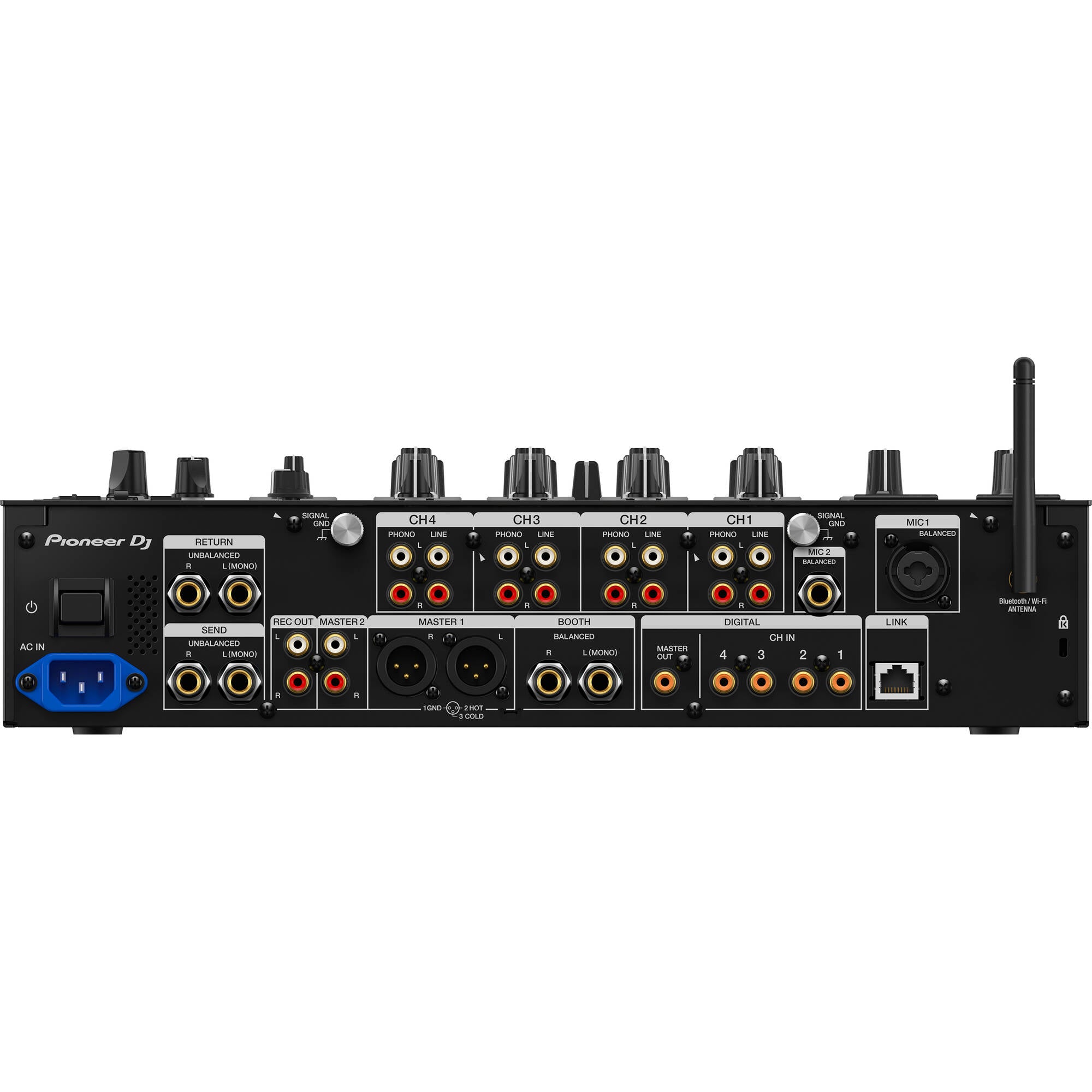Pioneer DJ DJM-A9 4-Channel Digital Pro-DJ Mixer with Bluetooth (Black)