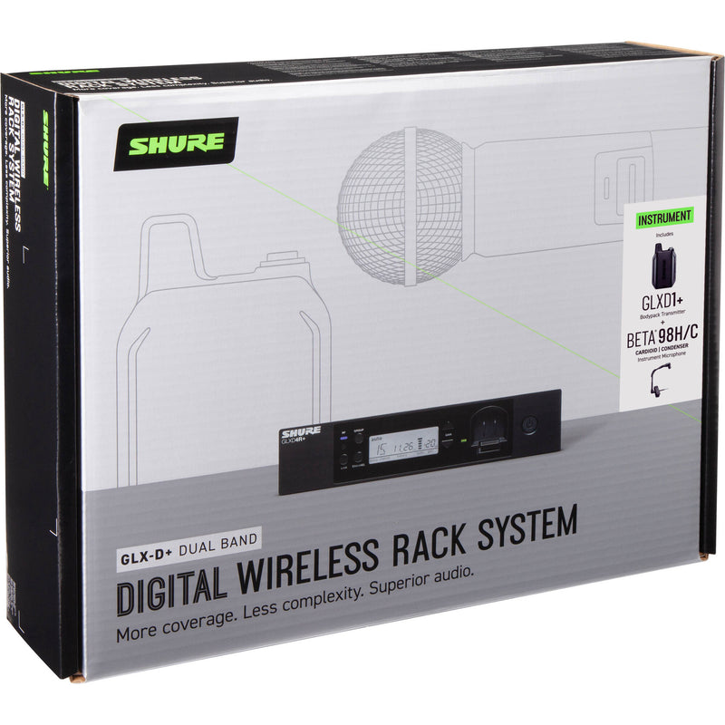 Shure GLXD14R+ Dual-Band Wireless Instrument Rack System (Z3: 2.4, 5.8 GHz)