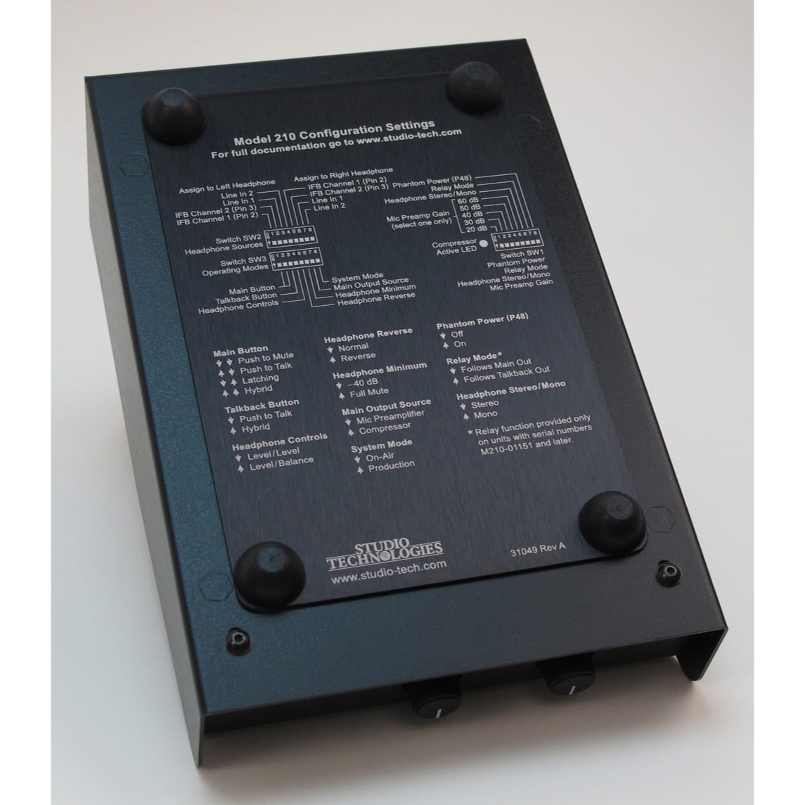 Studio Technologies Model 210 Announcer's Console