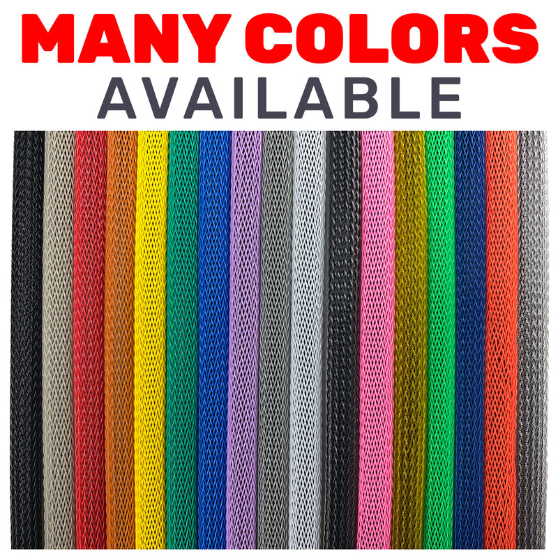 Techflex Flexo PET Expandable Braided Sleeving (1/4" Ground Stripe, By the Foot)