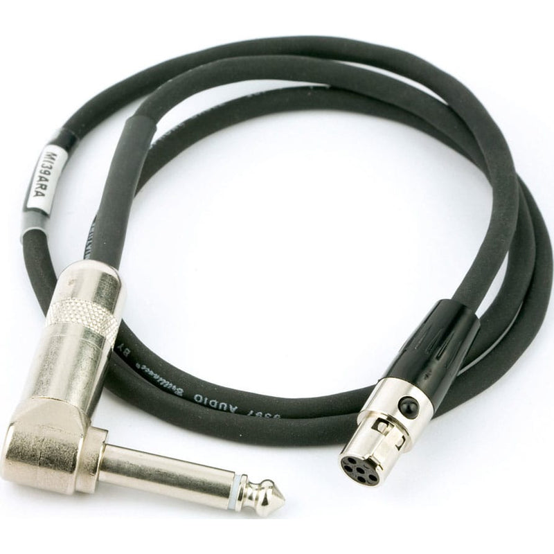 Lectrosonics MI39ARA Musical Instrument Cable, 1/4" Right Angle Phone Plug to TA5F