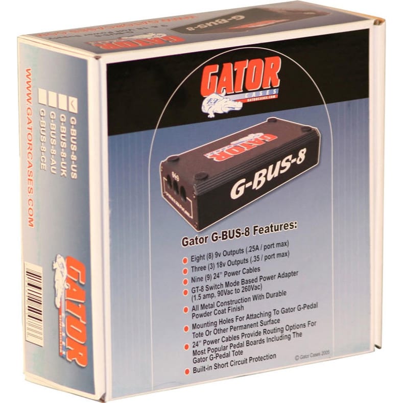 Gator Cases G-BUS-8-US Pedal Board Power Supply