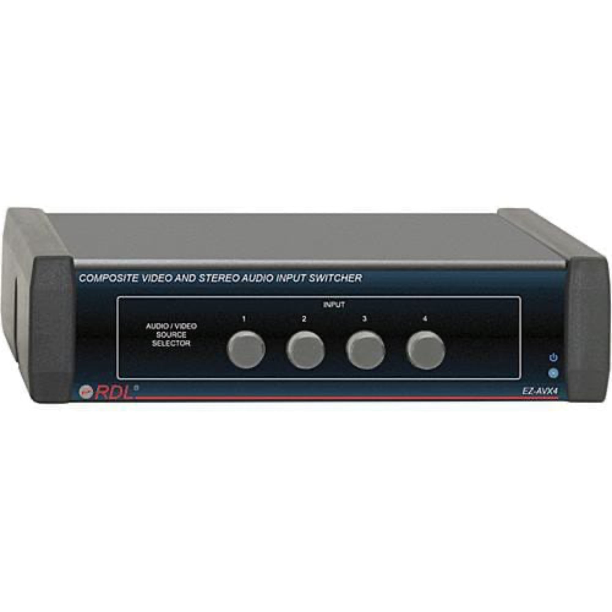 RDL EZ-AVX4 Composite Video and Stereo Audio Input Switcher (USA Power Supply)
