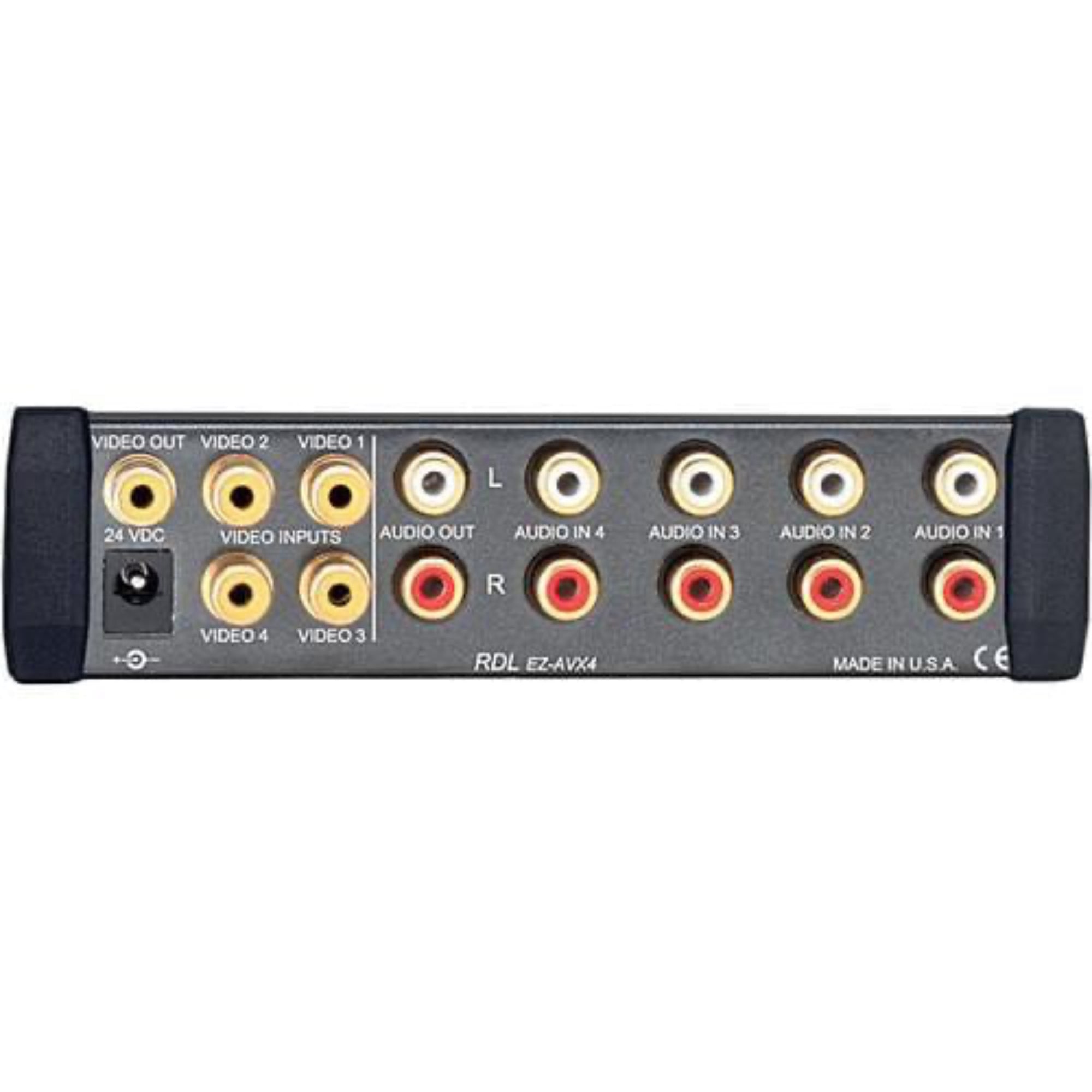 RDL EZ-AVX4 Composite Video and Stereo Audio Input Switcher (USA Power Supply)