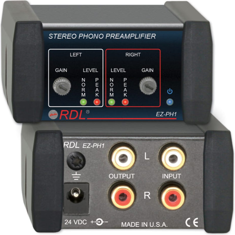 RDL EZ-PH1 Stereo Phono Preamplifier (USA Power Supply)