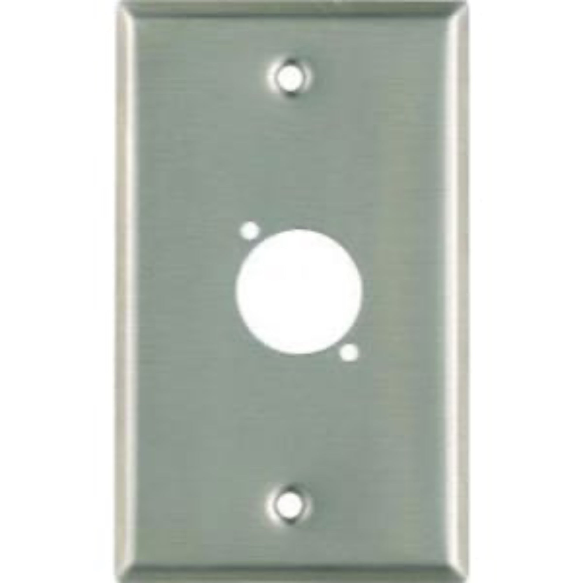 Whirlwind WP1/1NDH 1-Gang Wall Plate Punched for 1 Neutrik XLR Connector (Stainless Steel) Image 3