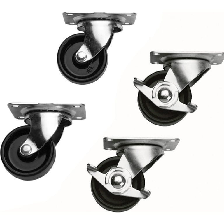 Middle Atlantic 5WL Casters for Slim 5 Rack (Commercial, 2 Locking)