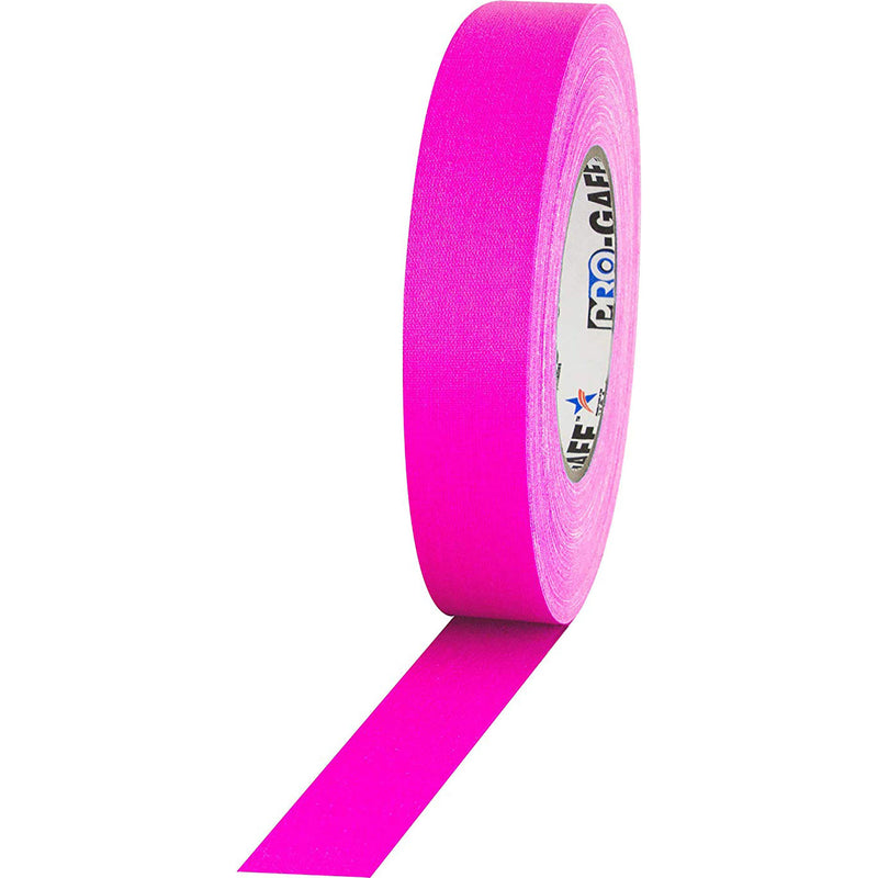 ProTapes Pro Gaff Premium Matte Cloth Gaffers Tape 1" x 50yds (Fluorescent Pink)