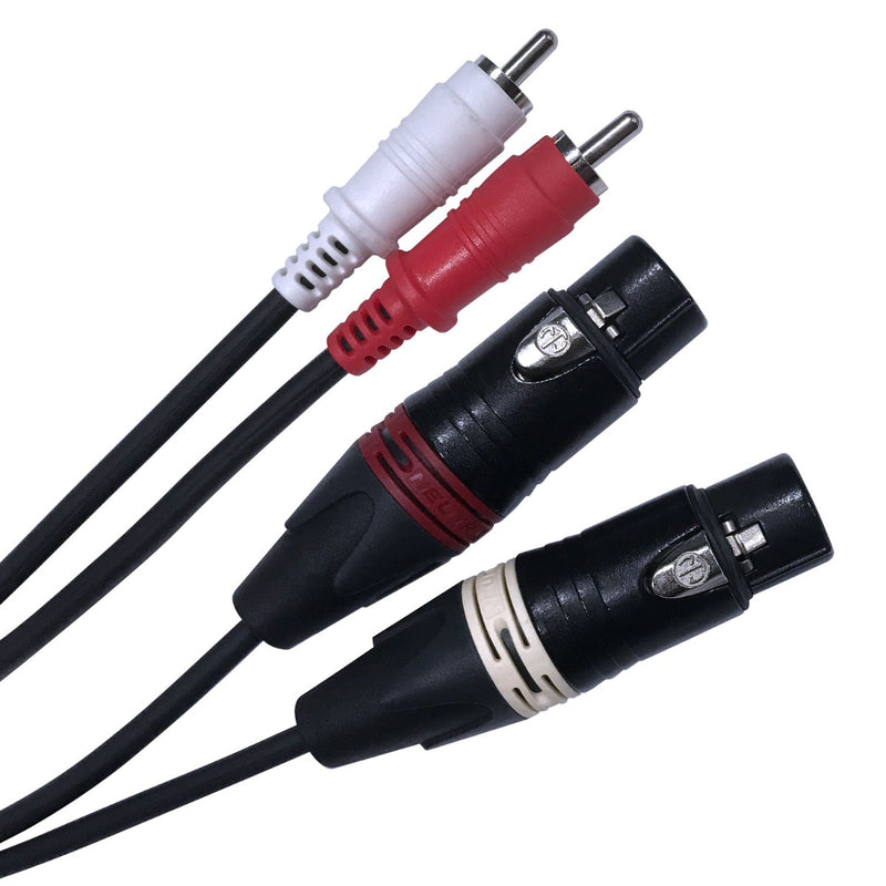 Performance Audio Dual RCA to Dual Female XLR Cable (10')