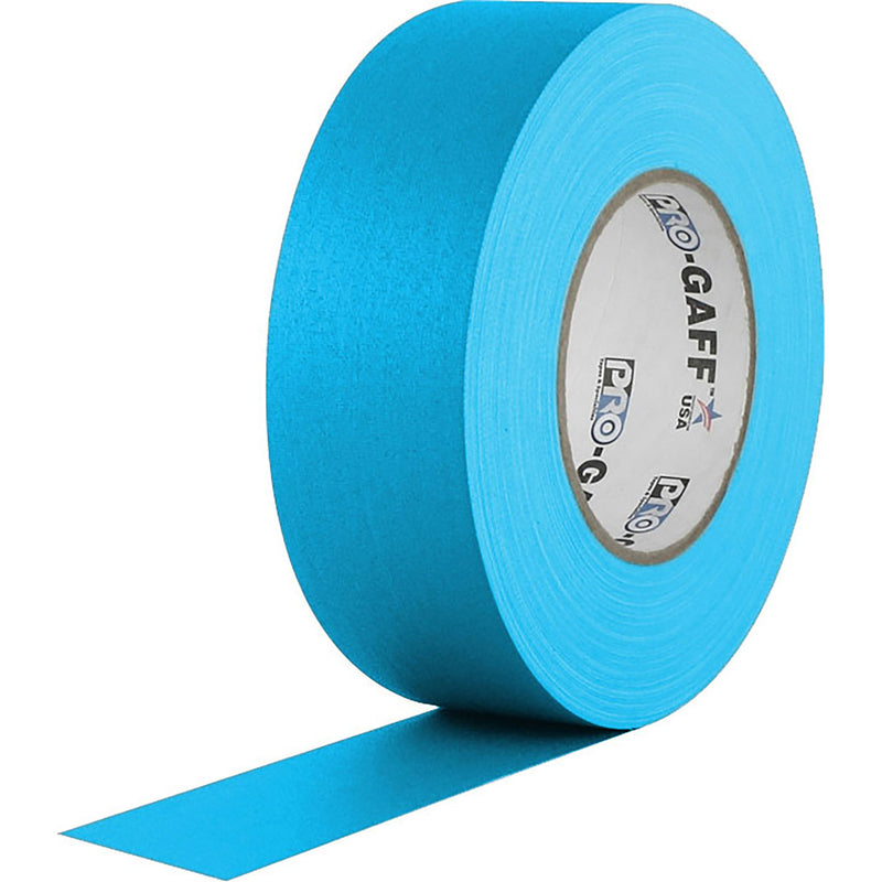 ProTapes Pro Gaff Premium Matte Cloth Gaffers Tape 2" x 50yds (Fluorescent Blue)