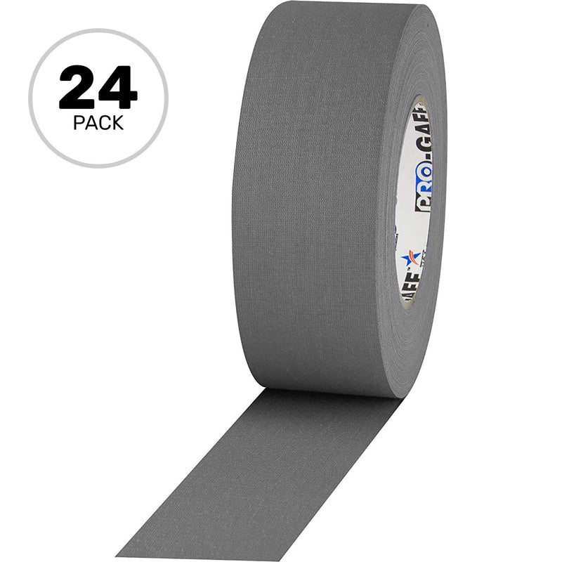 ProTapes Pro Gaff Premium Matte Cloth Gaffers Tape 2" x 55yds (Grey, Case of 24)