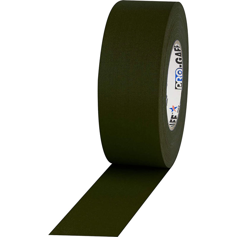 ProTapes Pro Gaff Premium Matte Cloth Gaffers Tape 2" x 55yds (Olive Drab Green, Case of 24)