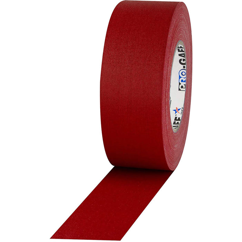 ProTapes Pro Gaff Premium Matte Cloth Gaffers Tape 2" x 55yds (Red, Case of 24)