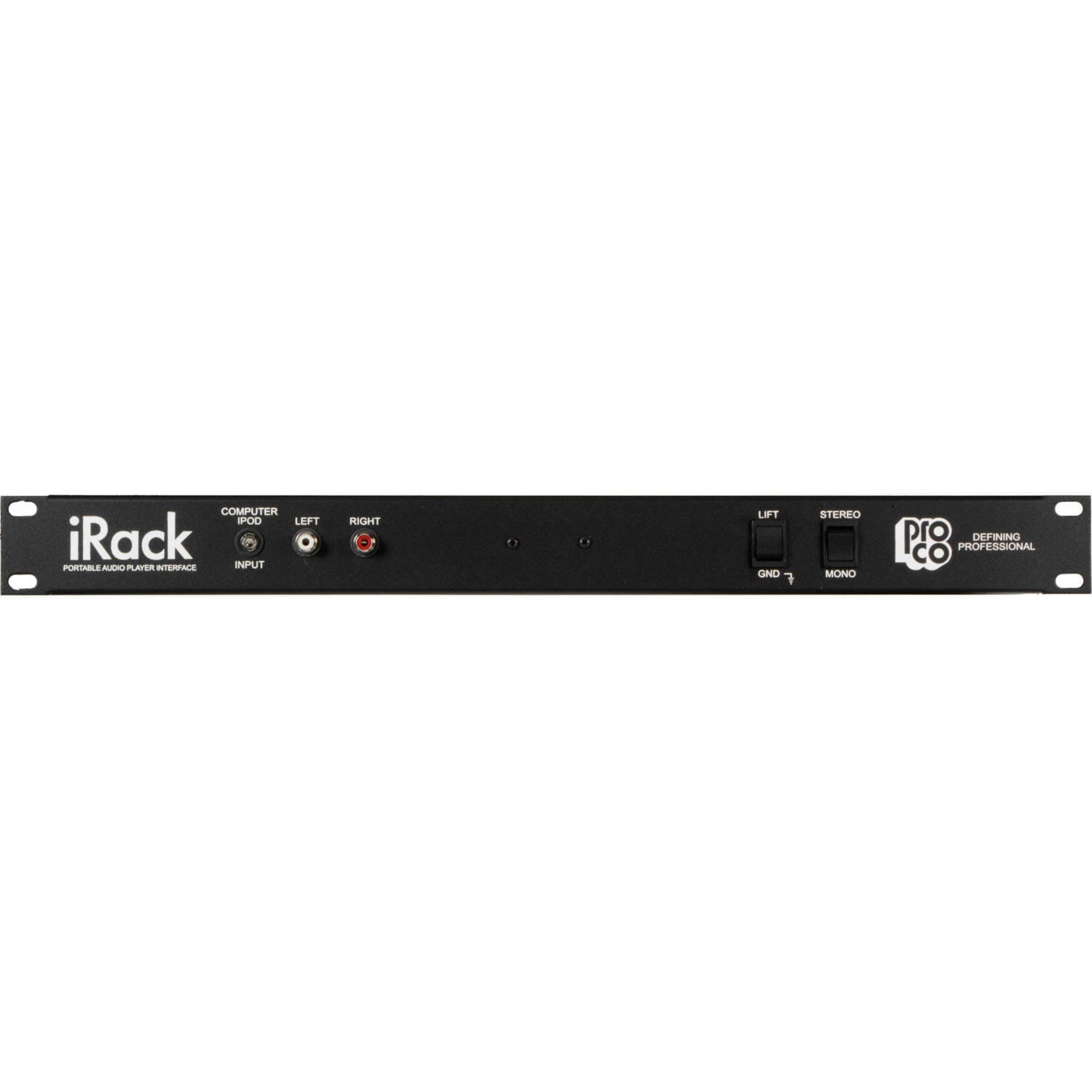 RapcoHorizon Pro Co iRack Portable Audio Player Interface Rack Panel