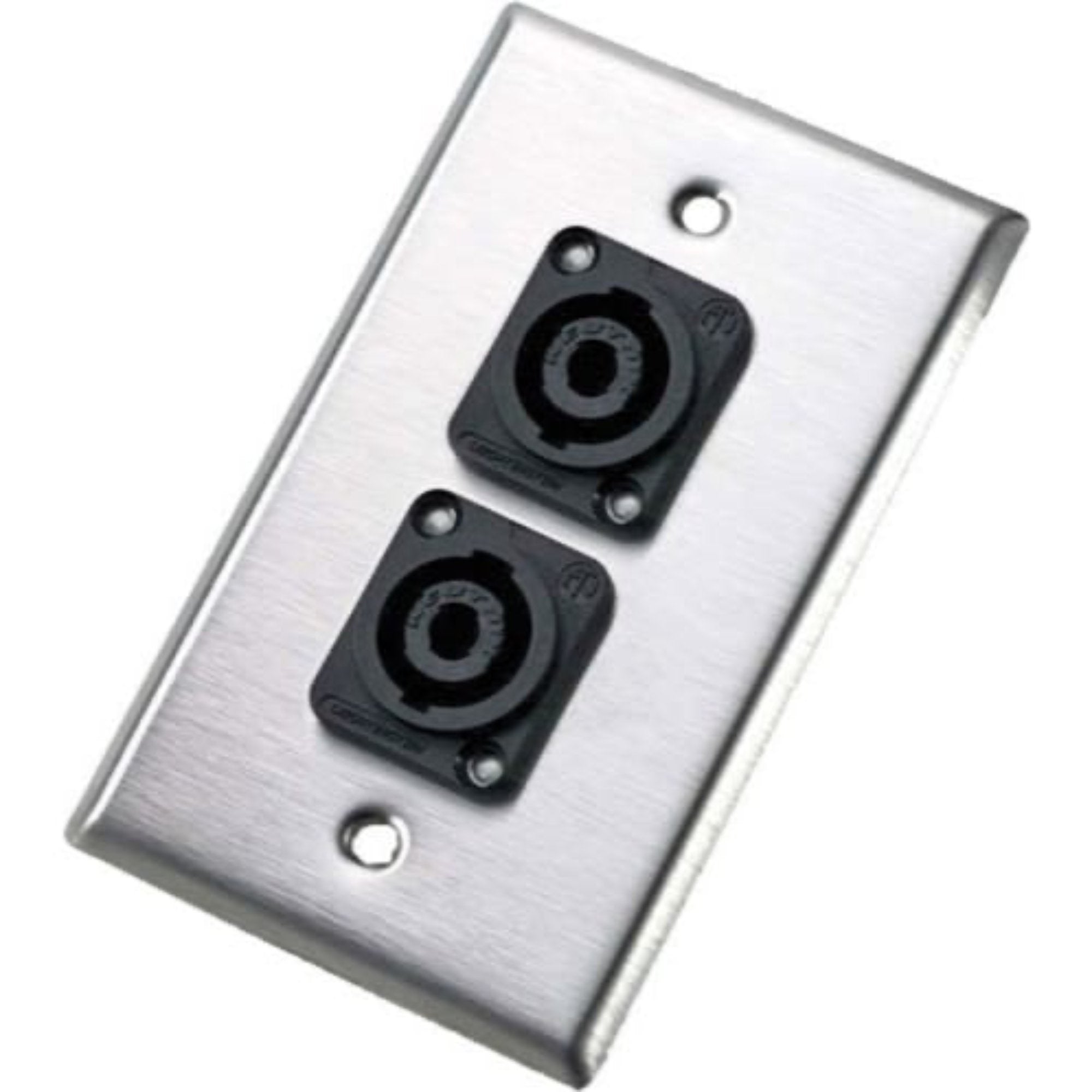 Neutrik 204L Single Gang Wall Plate with Dual NL4MP speakON (5 Pack)