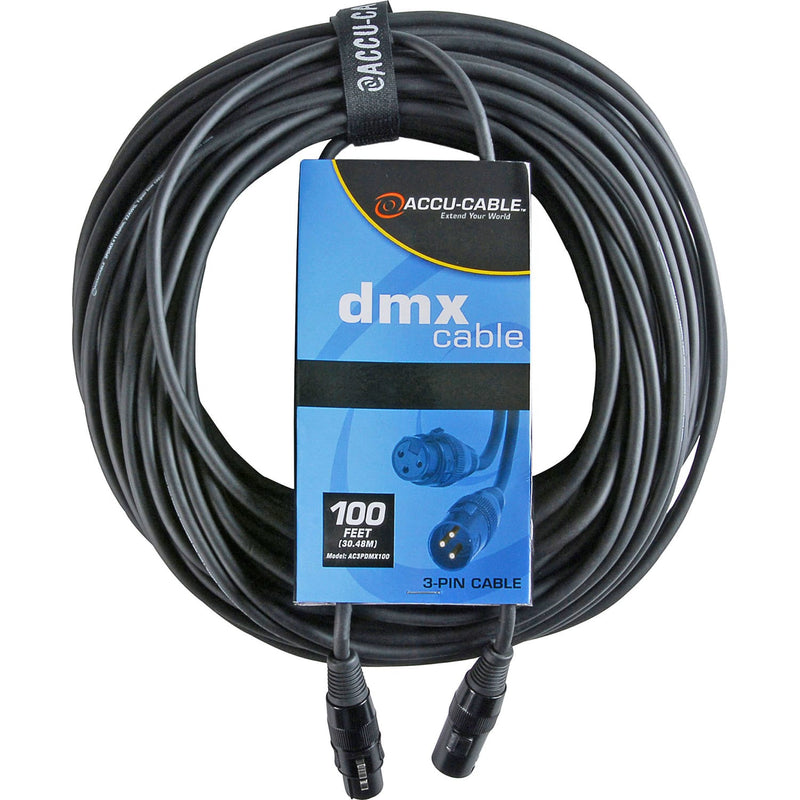 American DJ Accu-Cable AC3PDMX100 3-Pin DMX Cable (100')