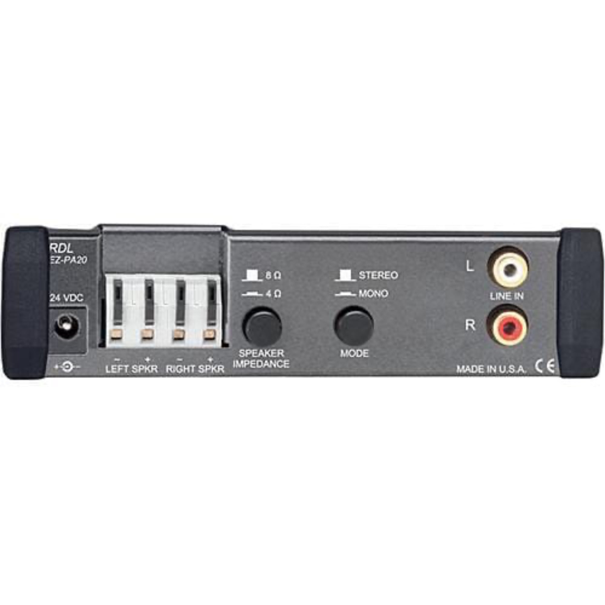 RDL EZ-PA20X 20 W Stereo Audio Amplifier (Worldwide Power Supply)