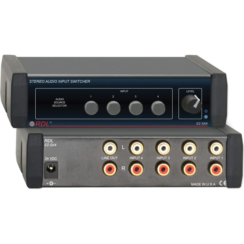 RDL EZ-SX4X Stereo Audio Input Switcher (Worldwide Power Supply)