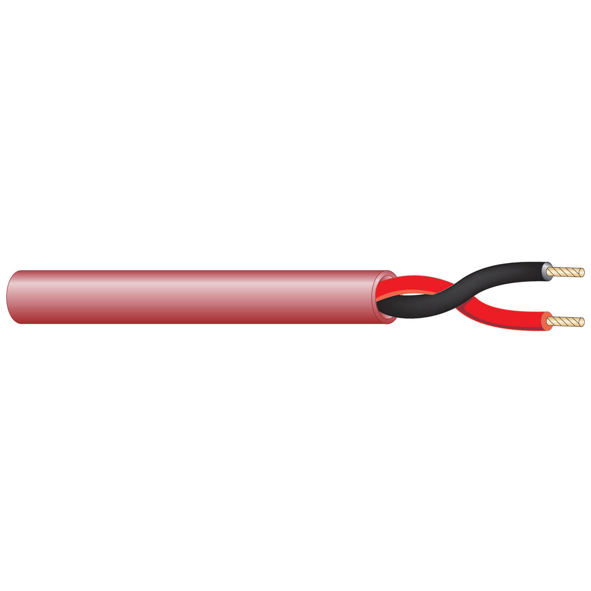 West Penn 224 Non-Plenum 18/2 Unshielded CMR Speaker Wire (Red, 1000' Roll)