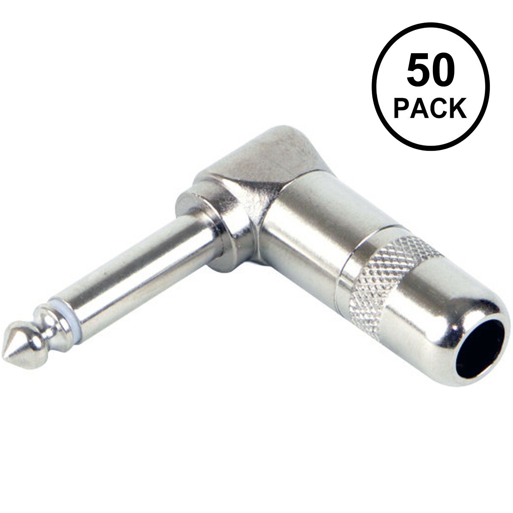 Switchcraft 226 1/4" TS Mono Right-Angle Cable Connector (50 Pack)
