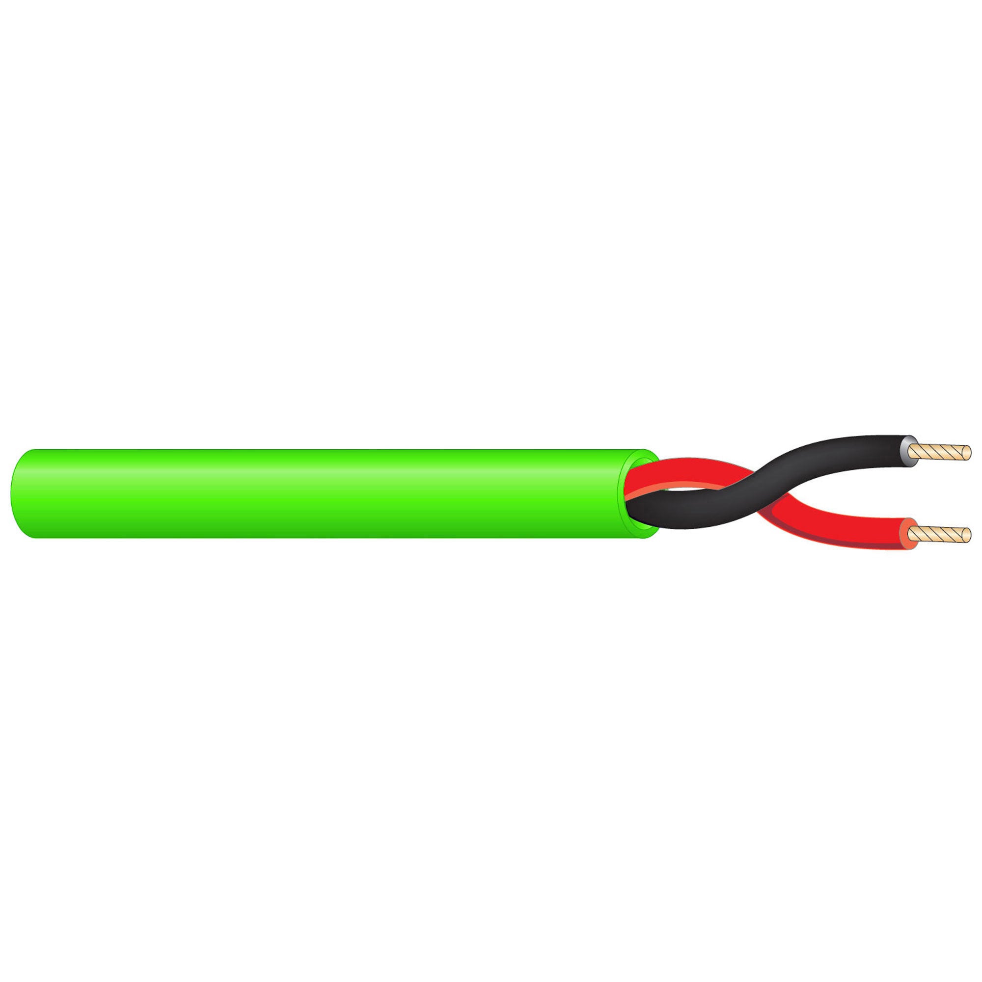 West Penn 227 Non-Plenum 12/2 Unshielded CMR Speaker Wire (Security Green, 1000' Roll)