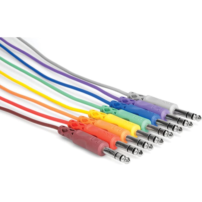 Hosa CSS-890 8-Pack of 1/4" TRS to 1/4" TRS Balanced Patch Cables (3')
