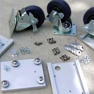 SKB 3SKB-CAST1 Caster Plate and Wheel Kit for SKB Military Standard 3R Roto Molded Cases