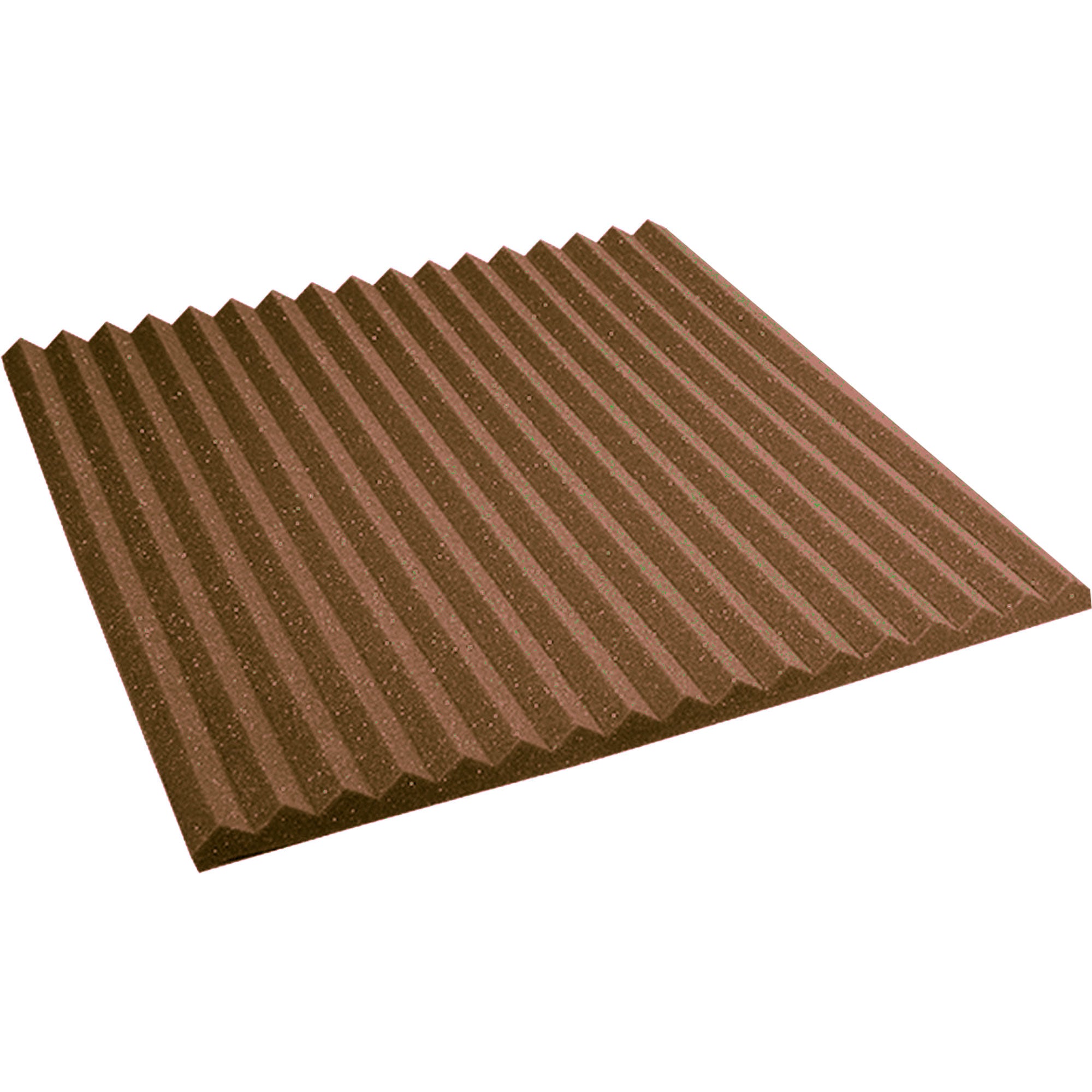 Performance Audio 24" x 24" x 1" Wedge Acoustic Foam Panel (Brown, 12 Pack)