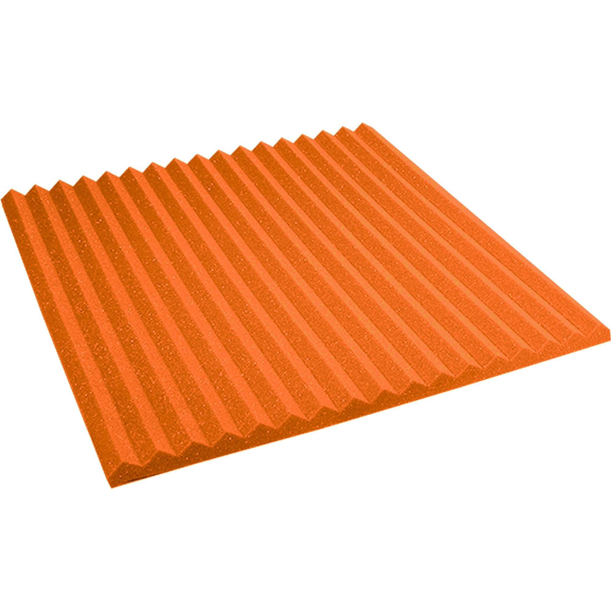 Performance Audio 24" x 24" x 1" Wedge Acoustic Foam Panel (Orange, 12 Pack)