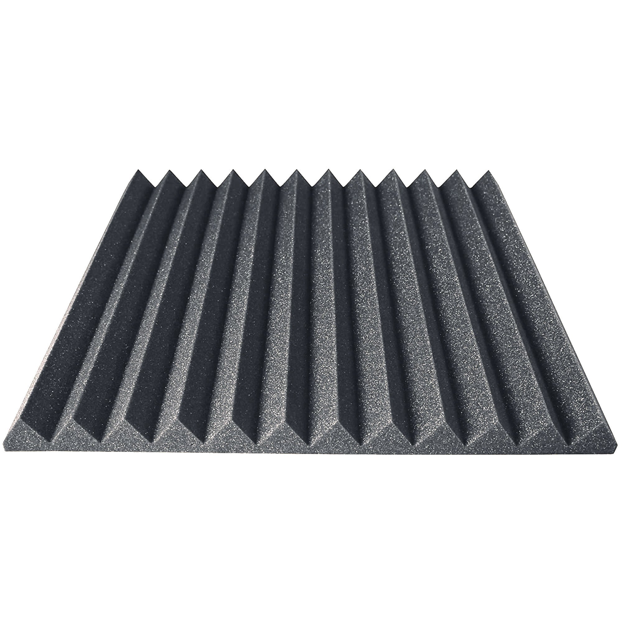 Performance Audio 24" x 24" x 2" Wedge Acoustic Foam Panel (Charcoal, 12 Pack)