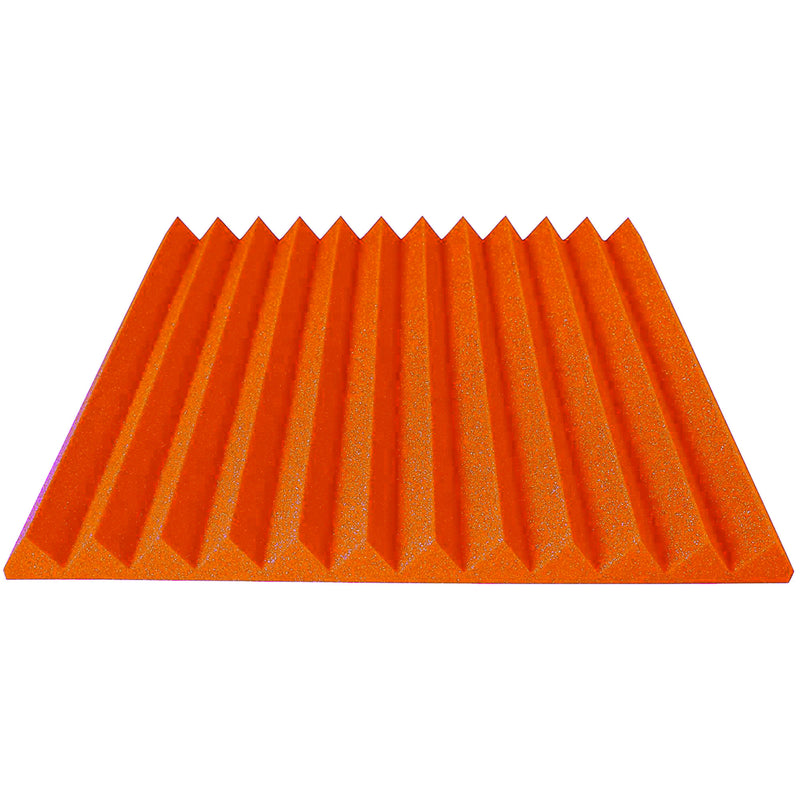 Performance Audio 24" x 24" x 2" Wedge Acoustic Foam Panel (Orange, 12 Pack)