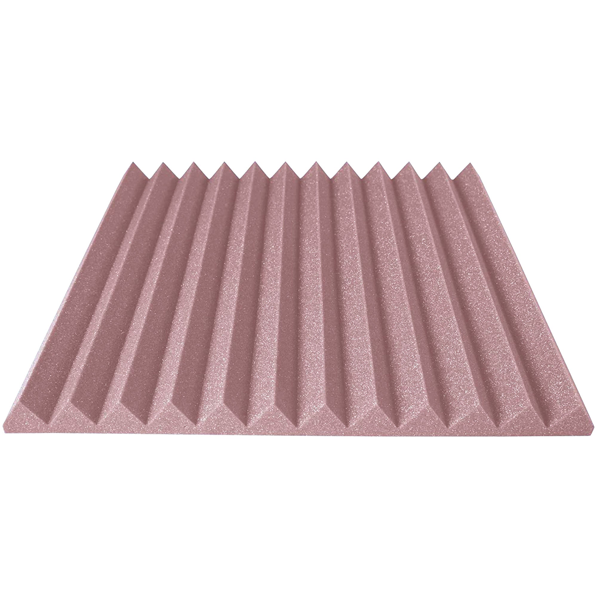Performance Audio 24" x 24" x 2" Wedge Acoustic Foam Panel (Rosy Beige, 12 Pack)