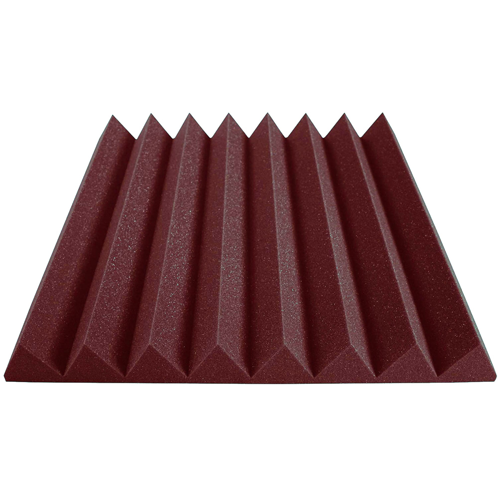 Performance Audio 24" x 24" x 3" Wedge Acoustic Foam Panel (Burgundy, 12 Pack)