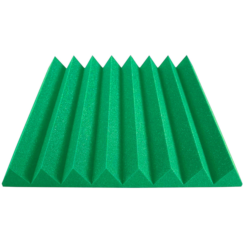 Performance Audio 24" x 24" x 3" Wedge Acoustic Foam Panel (Kelly Green, 12 Pack)