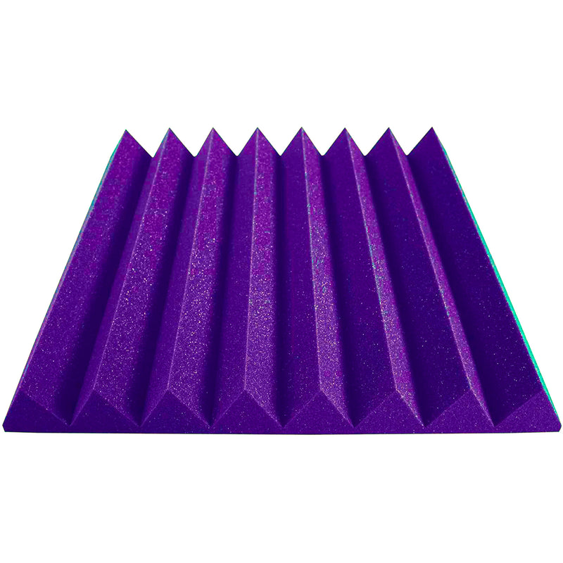 Performance Audio 24" x 24" x 3" Wedge Acoustic Foam Panel (Purple, 12 Pack)