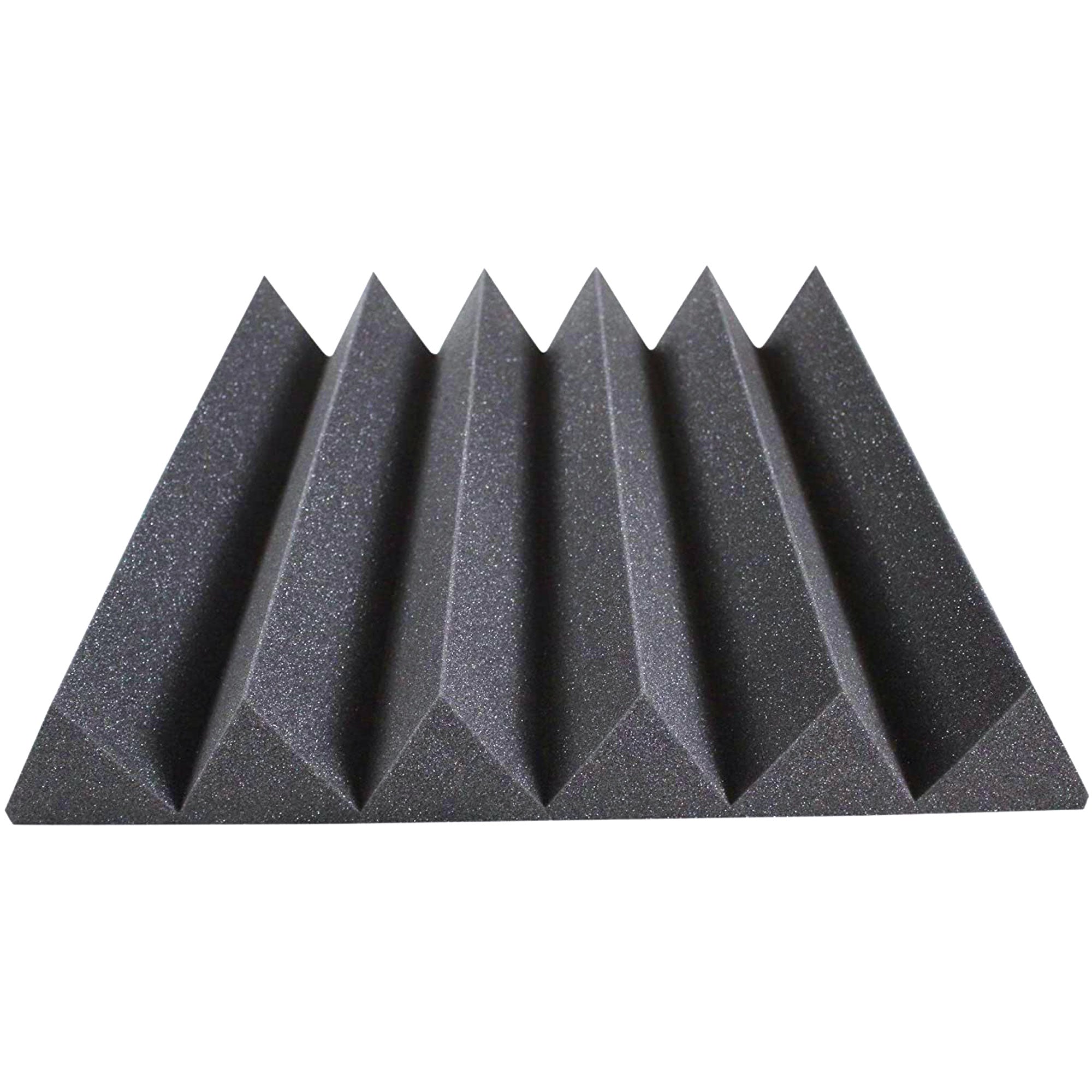 Performance Audio 24&quot; x 24&quot; x 4&quot; Wedge Acoustic Foam Panel (Charcoal, 12 Pack)