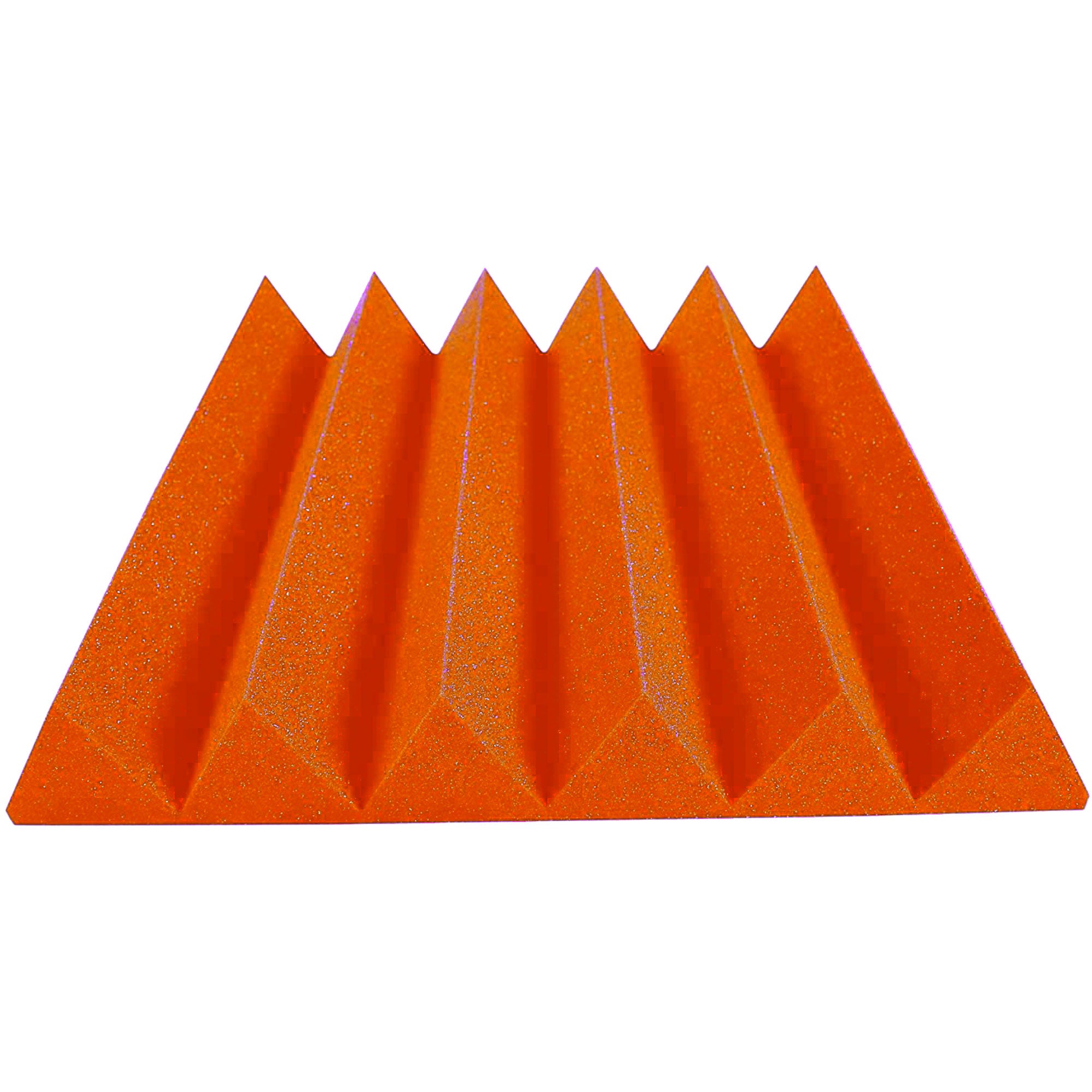 Performance Audio 24" x 24" x 4" Wedge Acoustic Foam Panel (Orange, 12 Pack)