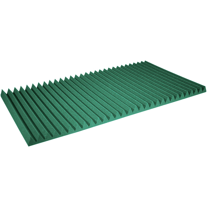 Performance Audio 24" x 48" x 2" Wedge Acoustic Foam Panel (Forest Green, 6 Pack)