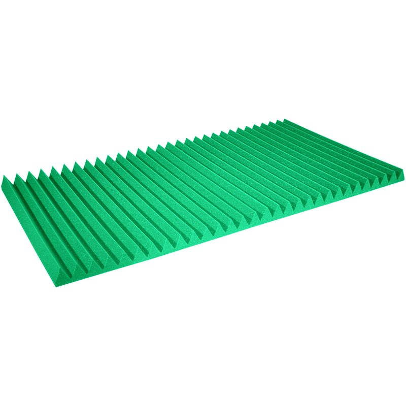 Performance Audio 24" x 48" x 2" Wedge Acoustic Foam Panel (Kelly Green, 6 Pack)