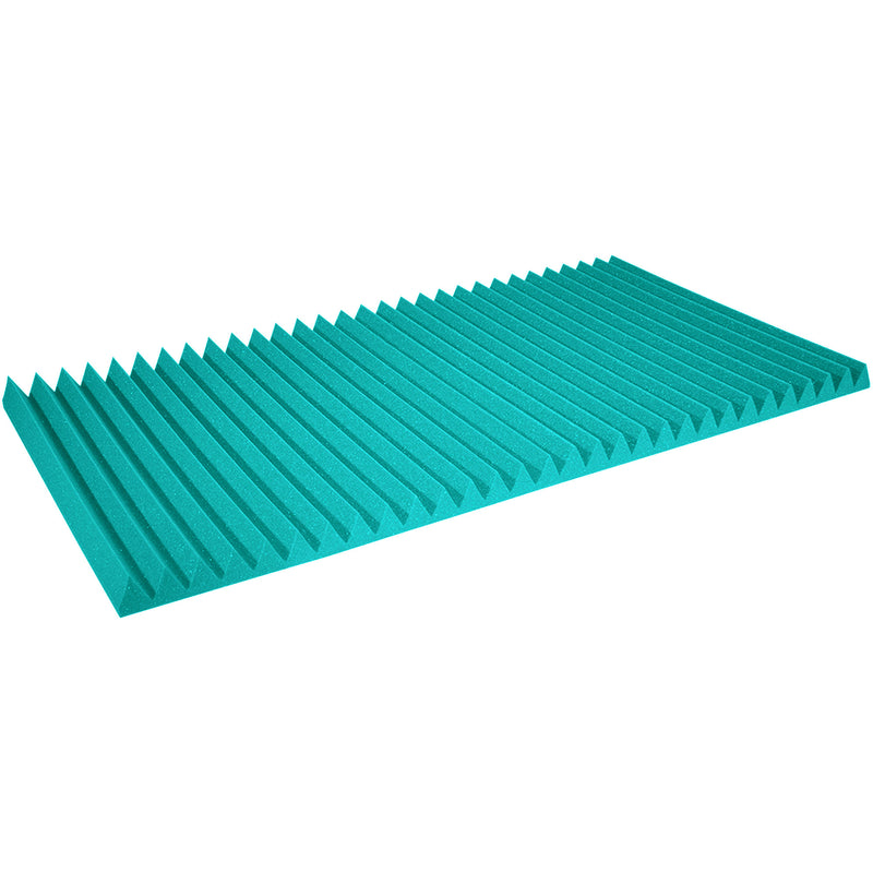 Performance Audio 24" x 48" x 2" Wedge Acoustic Foam Panel (Teal, 6 Pack)