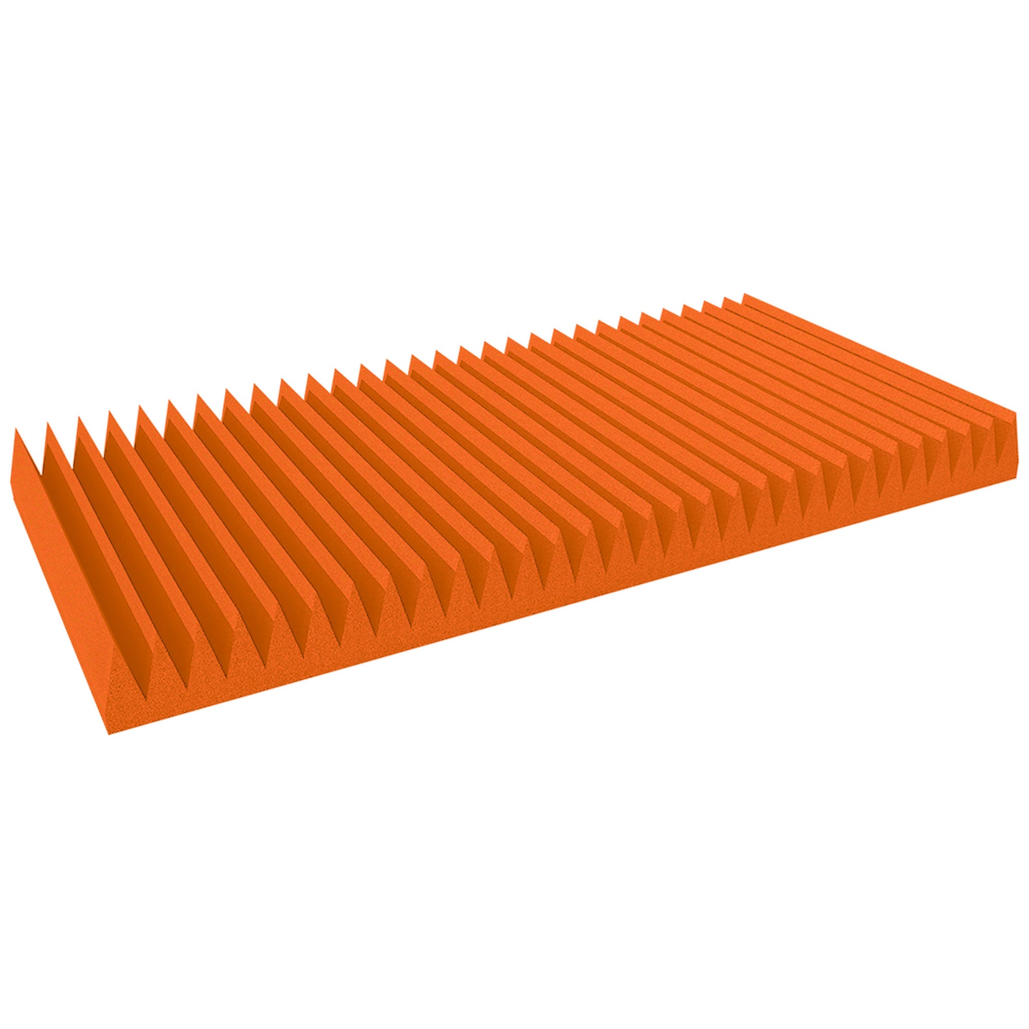 Performance Audio 24" x 48" x 4" Wedge Acoustic Foam Panel (Orange, 6 Pack)