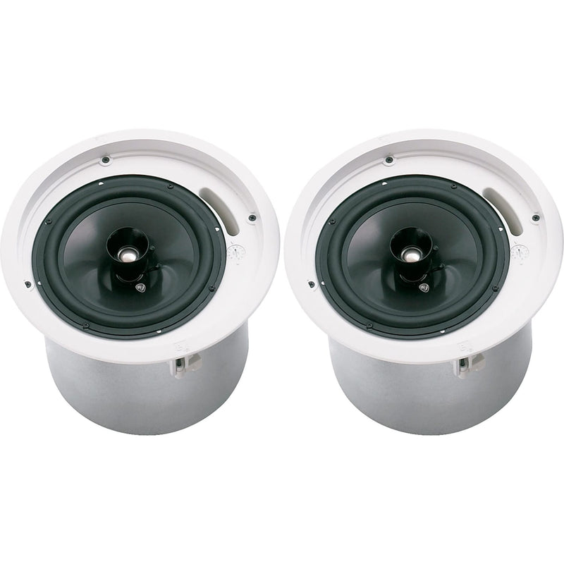 Electro-Voice EVID-C8.2LP Low Profile Coaxial Installation Speaker (White, Pair)