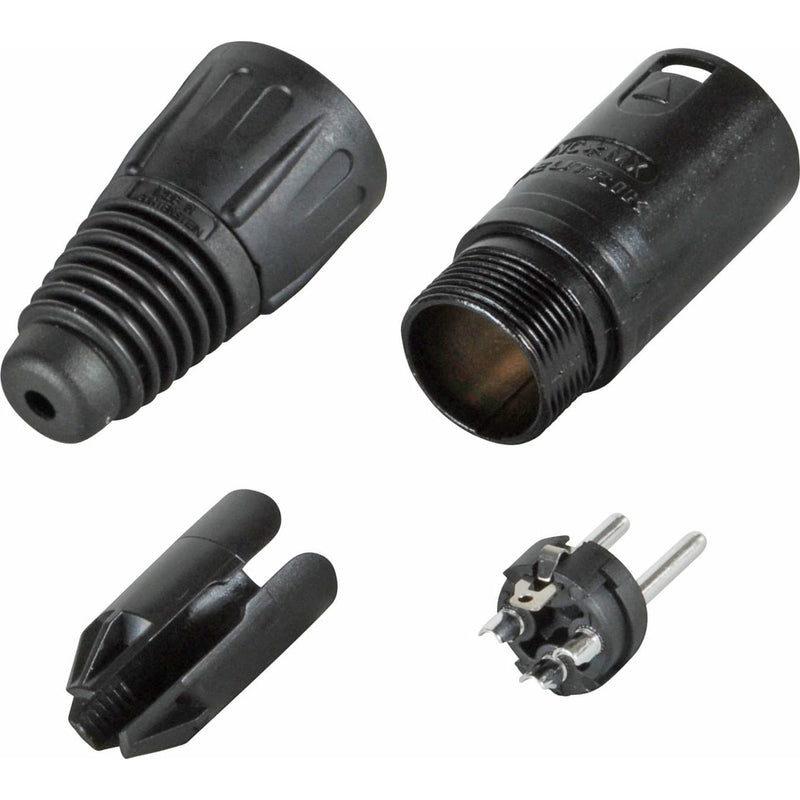 Neutrik NC3MX-BAG Male 3-Pin XLR Cable Connector (Black/Silver)