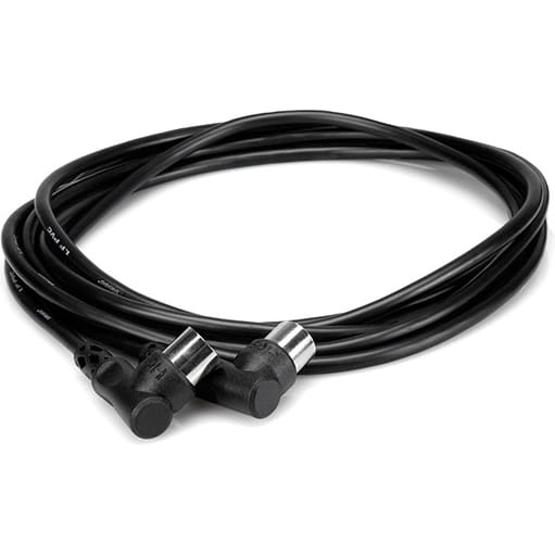 Hosa MID-303RR Right-Angle MIDI Cable (3')