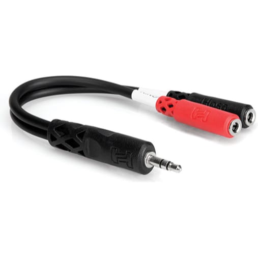 Hosa YMM-261 Male 3.5mm TRS to Dual Female 3.5mm TS Stereo Breakout Cable